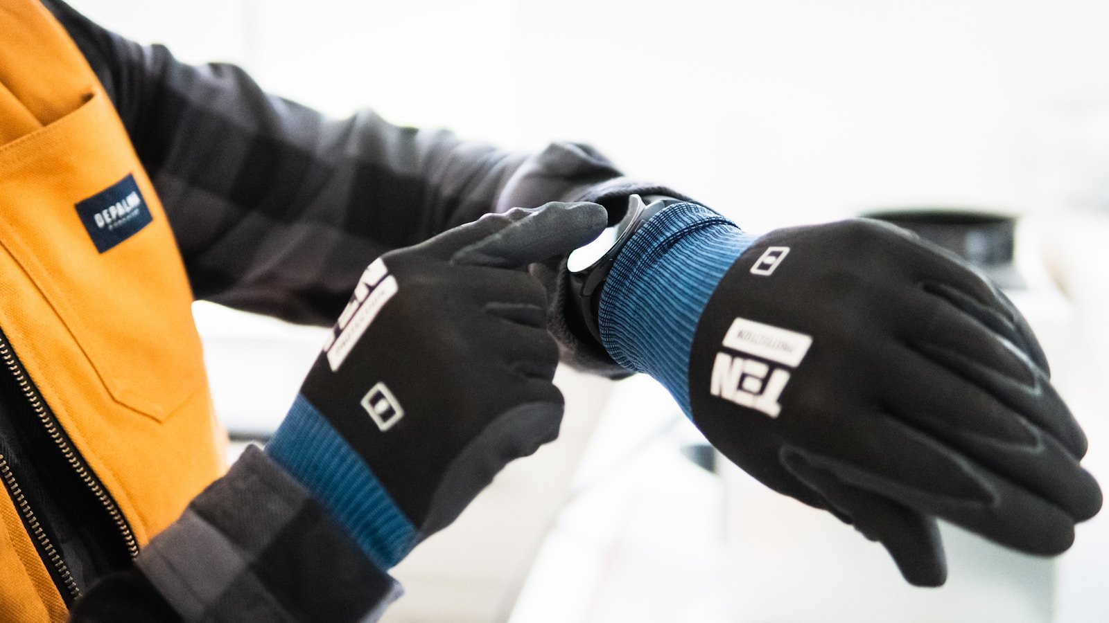 close-up of gloves, time management tips for chaotic times